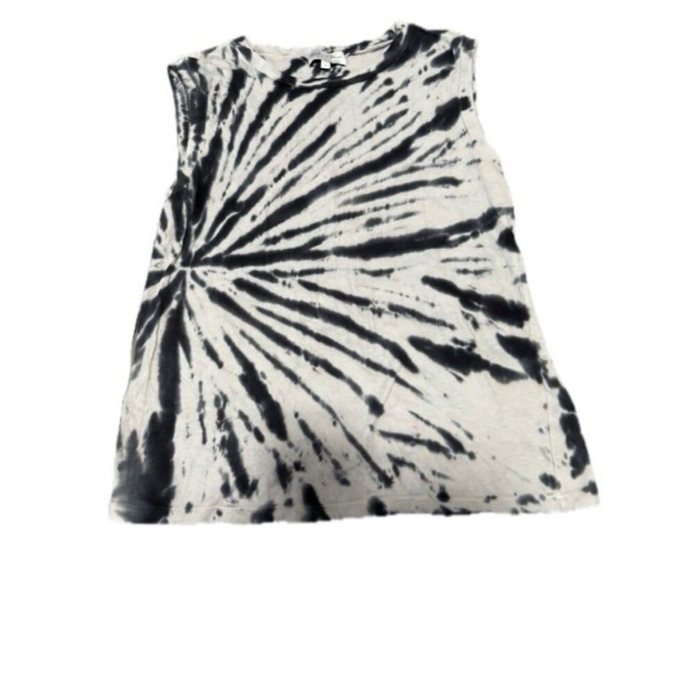 Michael Stars Womens S Black Gray Tie Dye Tank Top Boho Festival Hippie